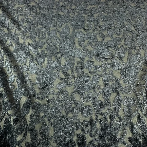 Vintage‎ Molly Malloy Evening Dress Maxi Sz 12 Kelly GREEN Burnout Velvet Formal - Picture 6 of 9